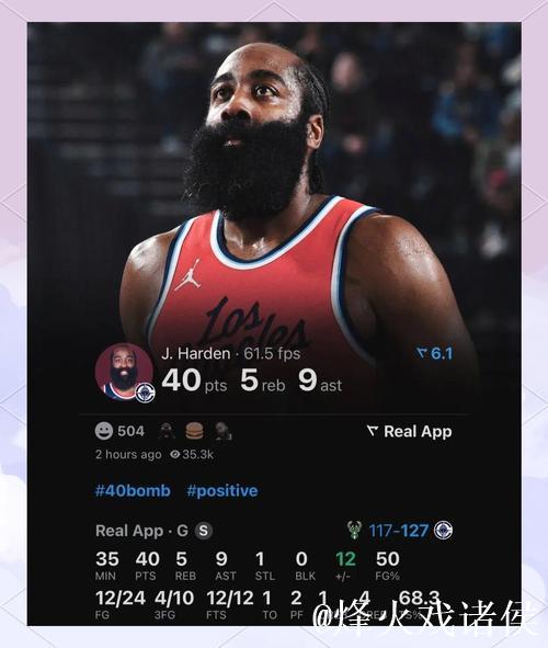 哈登爆发40分助快船击败雄鹿 太阳击溃奇才迎13连败